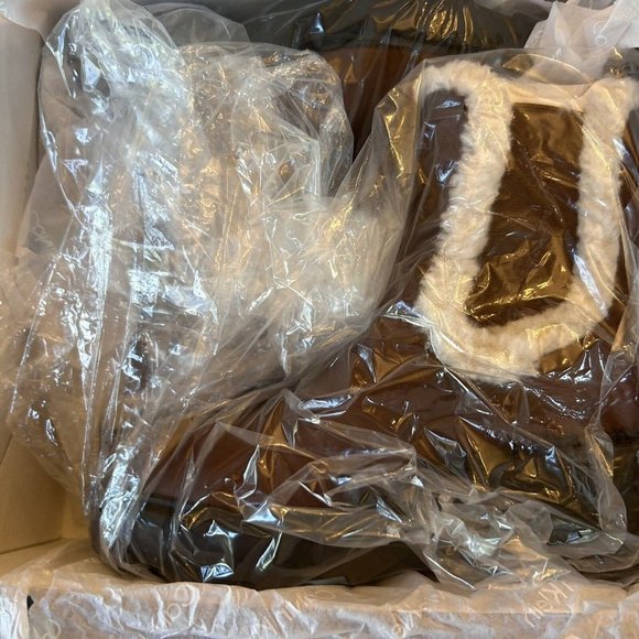 CALVIN KLEIN Boots Chunky Platform Booties Brown Ankle Boot Women’s Size 6.5 NIB - Picture 10 of 16